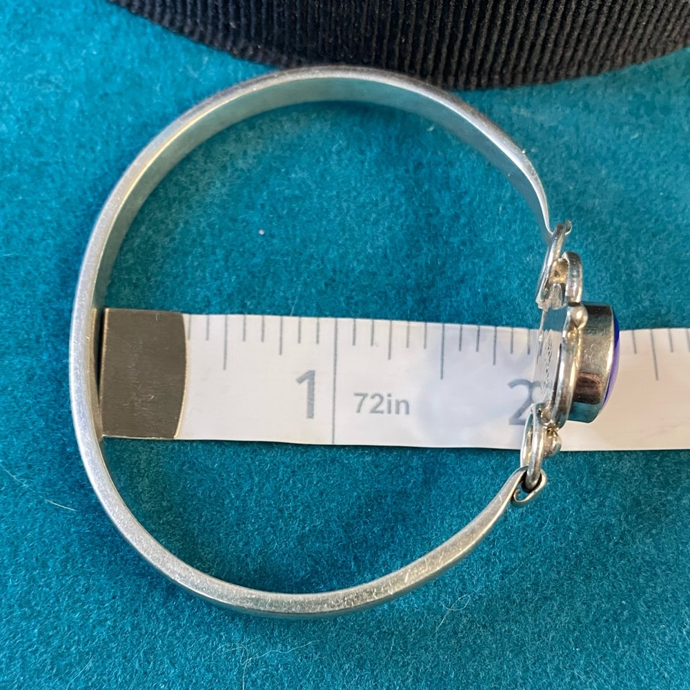 Natural Lapis Lazuli Silver Bracelet View 6